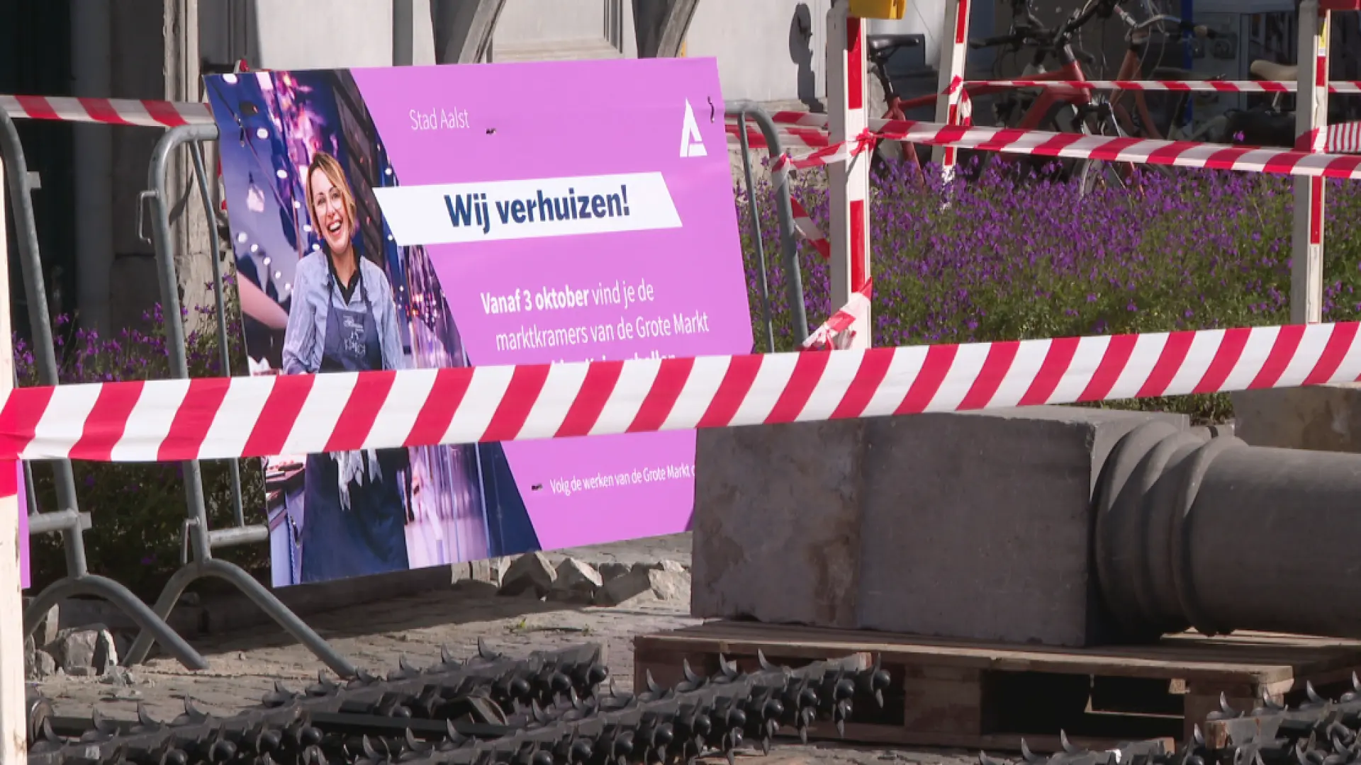 Twee weken na aankondiging van heraanleg gaat schop al in de grond op de Grote Markt van Aalst