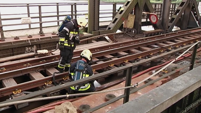 Brand op Scheldebrug