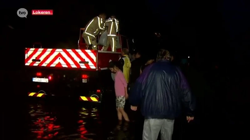 Onweer veroorzaakt wateroverlast in Lokeren