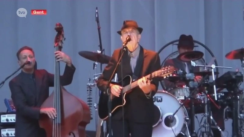 Leonard Cohen op het Sint-Pietersplein in Gent, voor eeuwig een herinnering