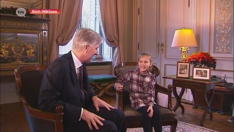 Finn (9) uit Sint-Niklaas interviewde de koning