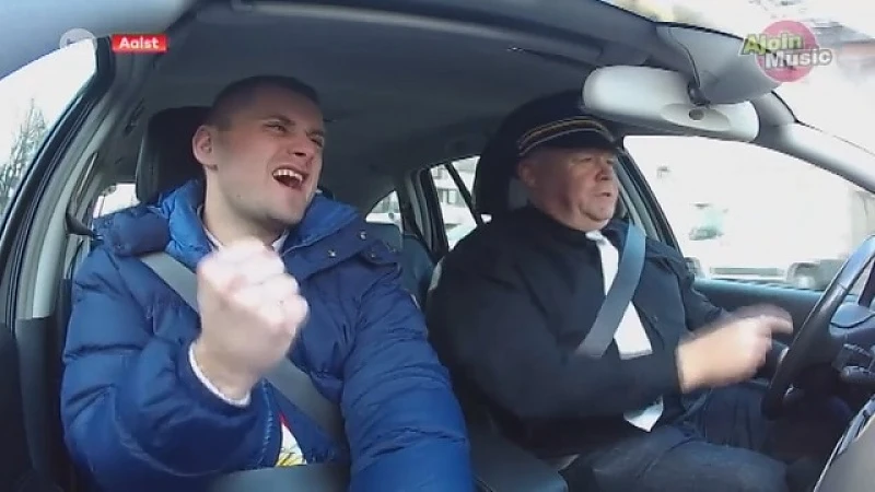 'Carpool Karaoke' op Aalsterse carnavalswijze