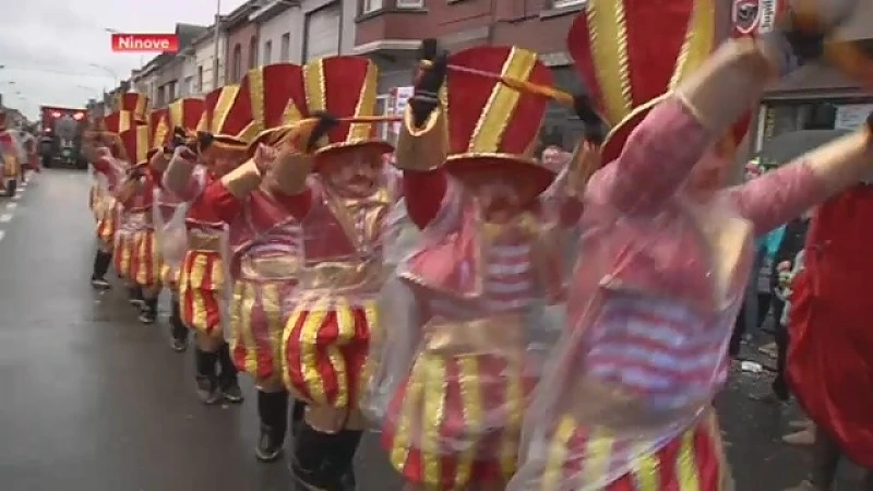 Regen en wind houden carnavalisten in Ninove niet tegen