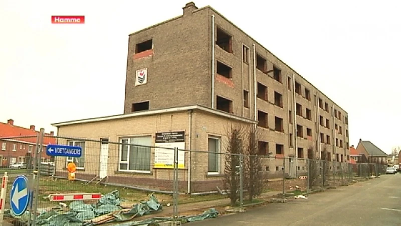 Werken aan sociaal appartementsgebouw in Hamme liggen stil