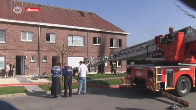 Hevige woningbrand in Ninove, noodwoning voor gezin