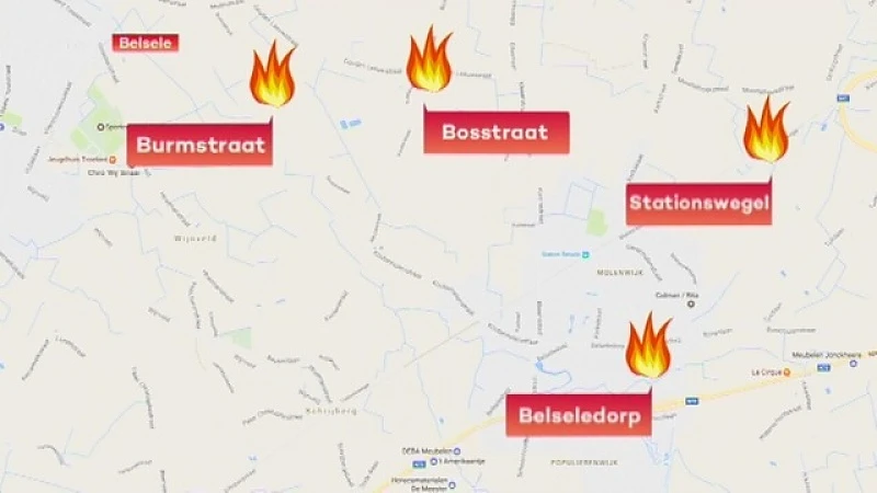 Pyromaan aan het werk in Belsele?