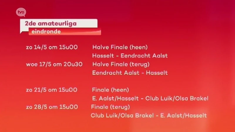 Hoofdafbeelding voor artikel Vervolg eindronde: Eerst Hasselt,…