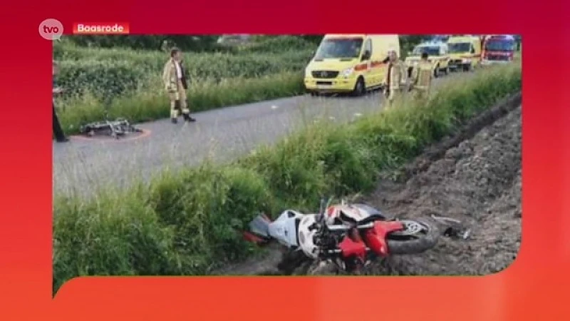 Motard rijdt in op drie fietsers in Baasrode, twee zwaargewonden