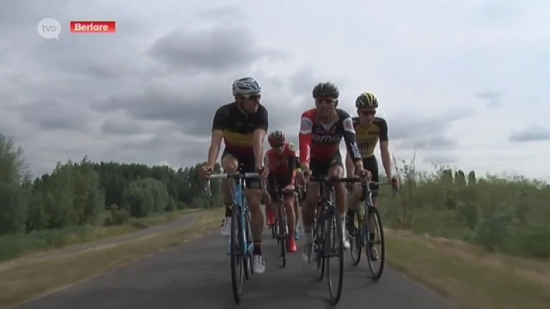 Daags na BK fietsen Belgisch en olympisch kampioen fietsen samen de benen los