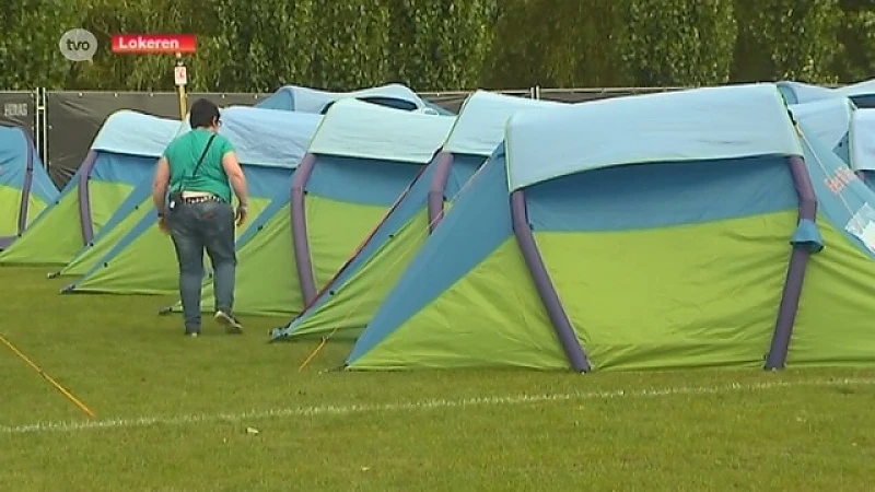 Eerste keer camping in Lokeren: festivalgangers slaan tenten op