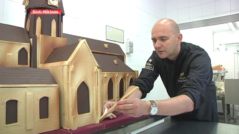 Chocolatier Wauters bouwt Sint-Nicolaaskerk na in chocolade