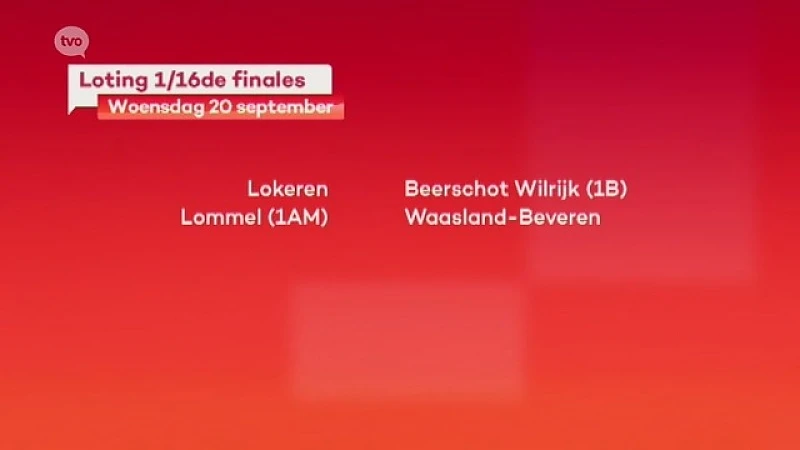 Croky Cup: Lokeren thuis tegen Beerschot, Waasland-Beveren naar Lommel