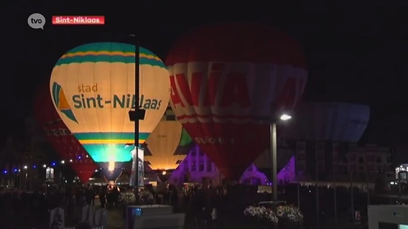 Feeëriek luchtballonballet 'Nightglow' op Vredefeesten in Sint-Niklaas