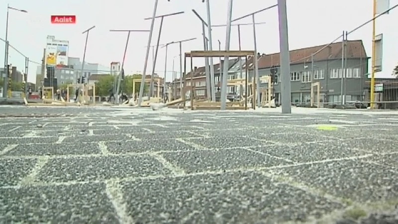 Nieuw kunstwerk voor fietsen in Aalst opnieuw zonder dak