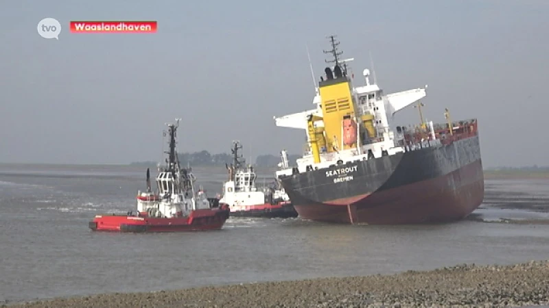 Hoofdafbeelding voor artikel Opnieuw schip vastgelopen…
