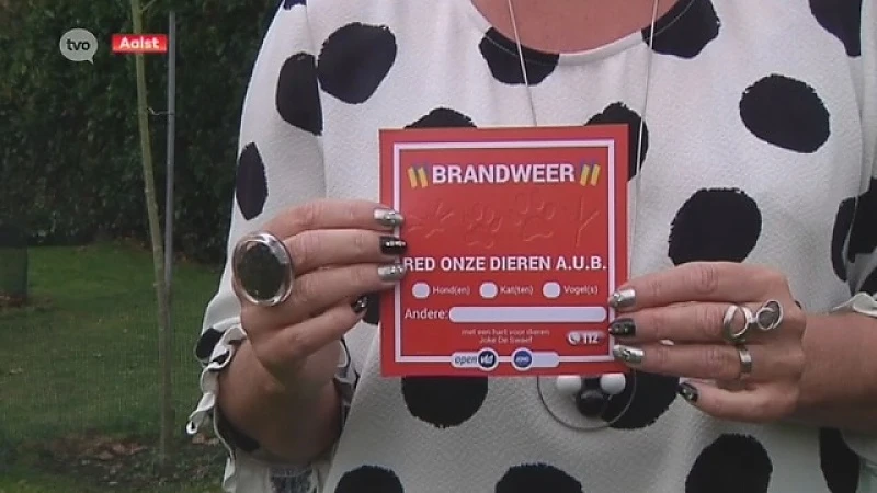 Aalst: Heb je huisdieren? Laat het de hulpdiensten weten via deze sticker.