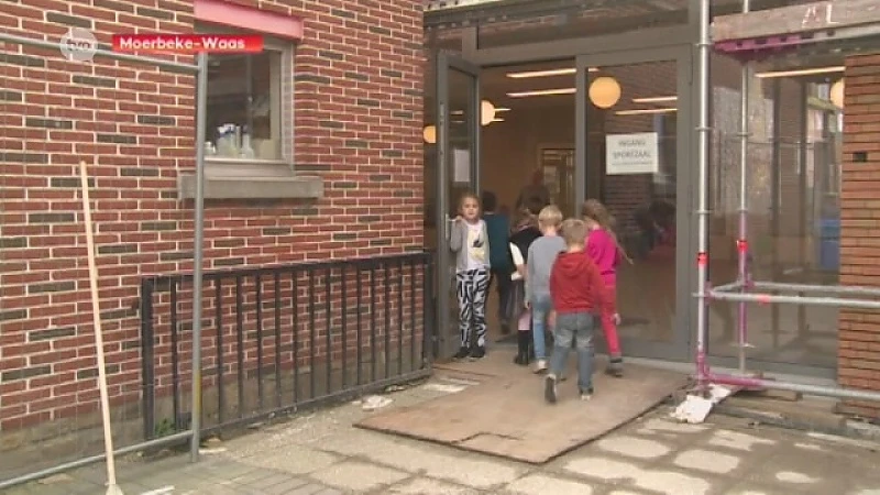 Schooltje in Moerbeke-Waas eerste dag opnieuw open