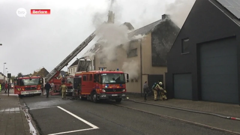 Brand aan elektrisch vuurtje zet gezinswoning in lichterlaaie in Berlare