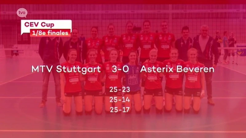 Asterix Beveren verliest heenwedstrijd achtste finales CEV Cup