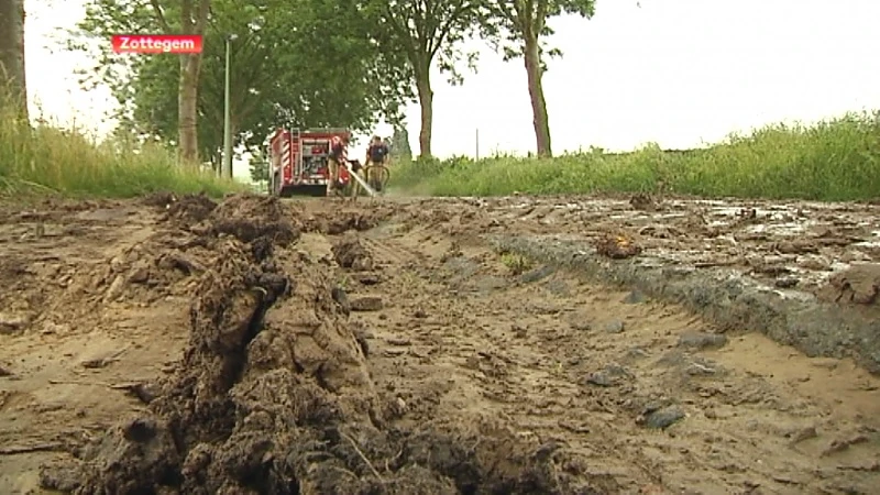 Zuiden van de streek getroffen door een kort maar hevig onweer