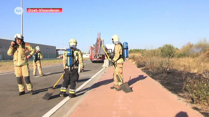 Extreme droogte veroorzaakt grasbranden in Waaslandhaven