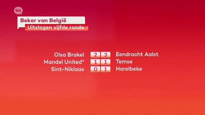 Eendracht Aalst enige streekploeg die vijfde Bekerronde overleeft