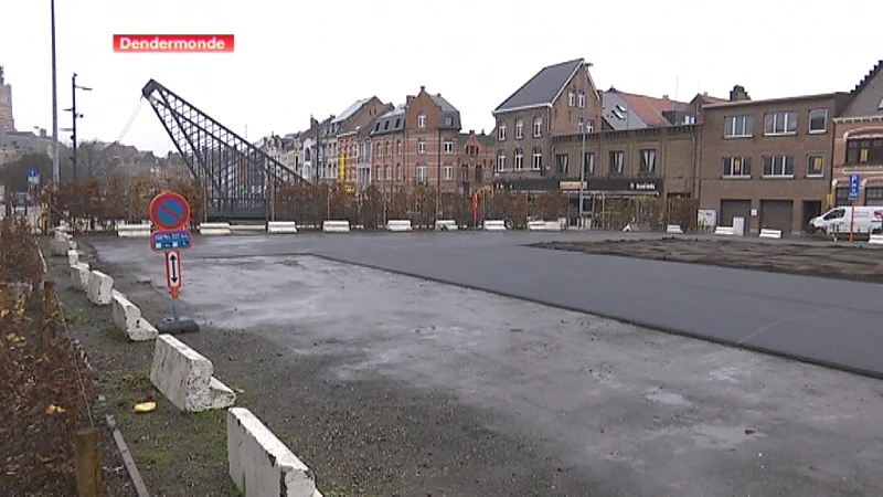 Asfaltverharding voor parking Gedempte Dender in Dendermonde