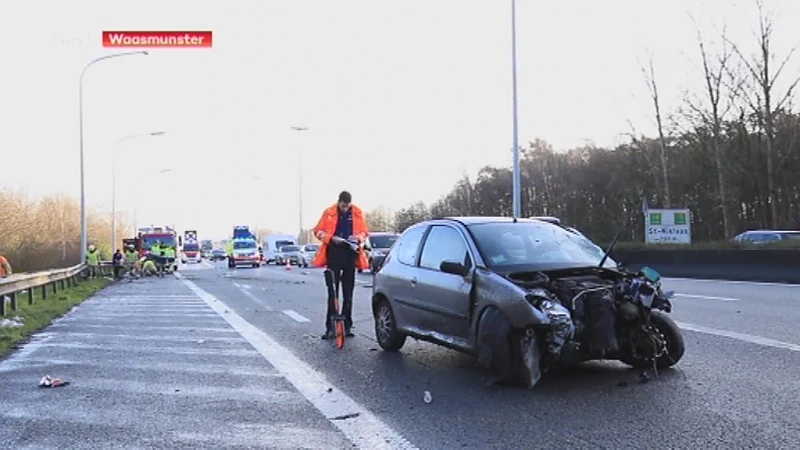 Dronken bestuurster maakt brokken op E17 Waasmunster