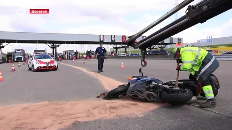 Motorrijder levensgevaarlijk gewond na ongeval aan Liefkenshoektunnel