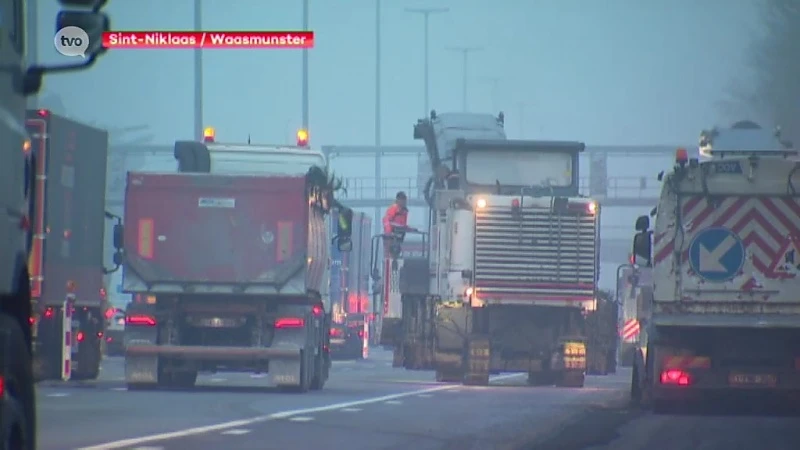 Asfalteringswerken op E17 veroorzaken al meteen ellenlange file