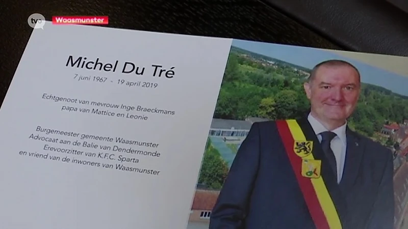 Afscheid van overleden burgemeester van Waasmunster Michel Du Tré