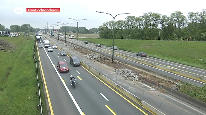 Linkerrijstrook E17 in beide richtingen afgesloten door nieuwe fase Oosterweelwerken