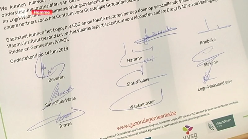 Acht Wase gemeenten ondertekenen vernieuwd charter ''Gezonde Gemeente''