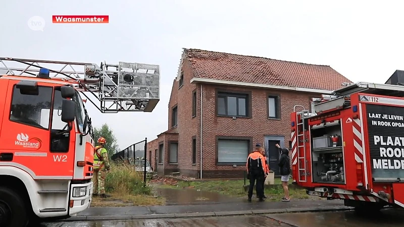 Bewoners Waasmunster meten schade op na hevig lokaal onweer