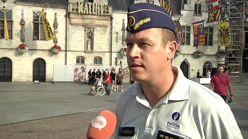 Politie Dendermonde test veiligheidsmaatregelen uit met oog op Ros Beiaardommegang
