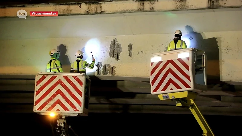 Brug over E17 Waasmunster "afgetikt" en veilig bevonden