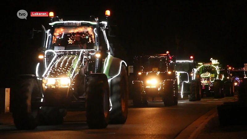 Grootste verlichte tractorstoet van Vlaanderen is in Lokeren