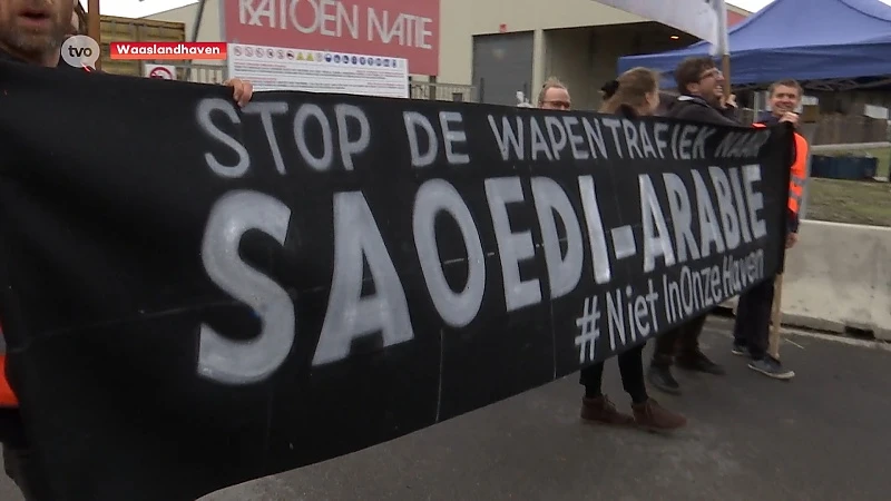 Actie tegen komst van Saoedische wapentrafikant naar Waaslandhaven