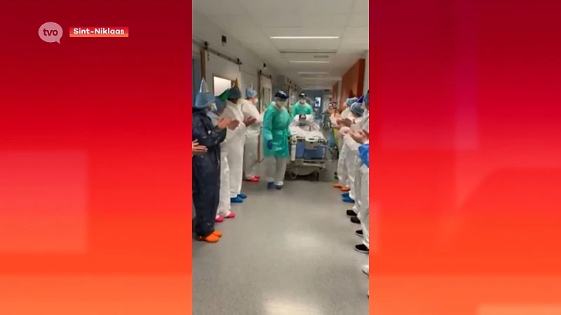 Coronavirus - Eerste coronapatiënt verlaat afdeling Intensieve Zorgen van AZ Nikolaas