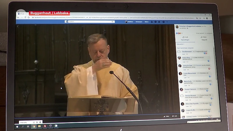 Coronavirus - Livestreams van eucharistie in Lebbeke blijken een onverhoopt succes