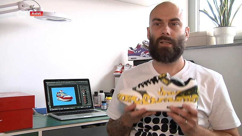Aalsterse 'sneaker customizer' pakt uit met schoen met LEGO blokjes