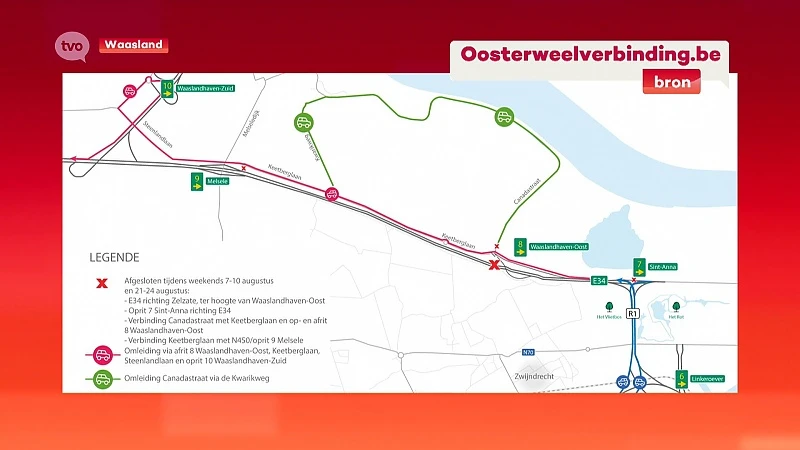 E34 twee weekends dicht voor de plaatsing van bruggen