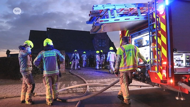 Brand in achterbouw van villa in Sint-Pauwels