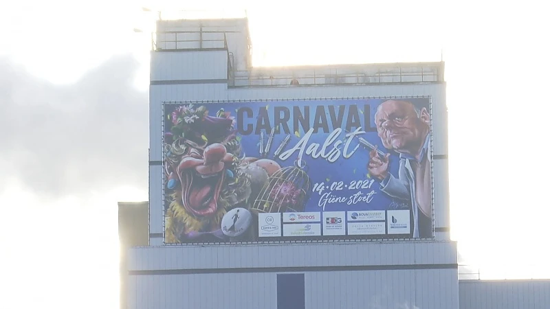 Carnavalsspandoek op de fabriek van Tereos in Aalst mag blijven hangen