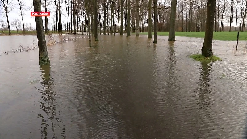 Verschillende wegen in Kruibeke afgesloten door lokale wateroverlast