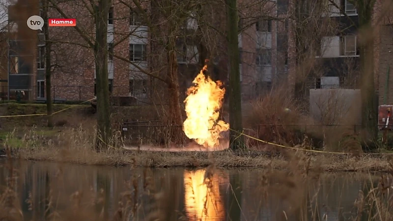 Brand na gaslek tijdens werken in Hamme