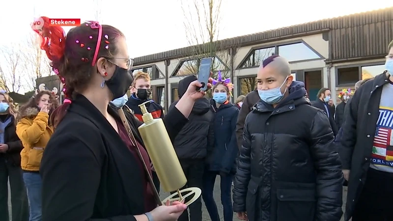 In Stekene strijden de leerlingen van de Broederschool tijdens coronachallenge om 'Gouden handgel'