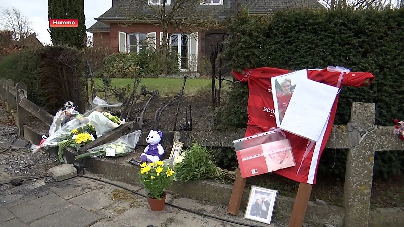 Bloemen, knuffels en rouwberichten op plaats waar 18-jarige verongelukte in Hamme