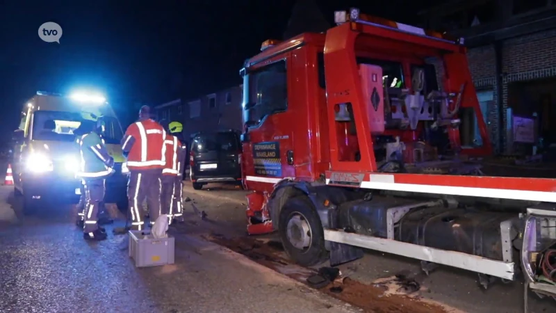 Dronken chauffeur rijdt takelwagen aan in Tielrode en belandt in voortuin