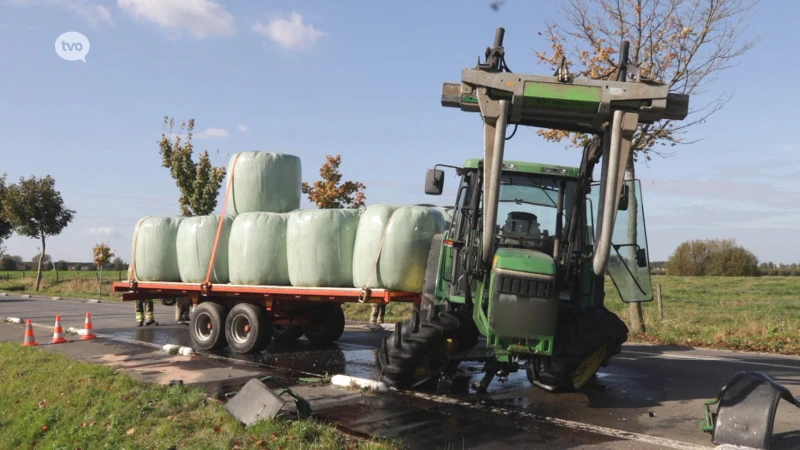 Kruibeke: Tractor en auto knallen op elkaar